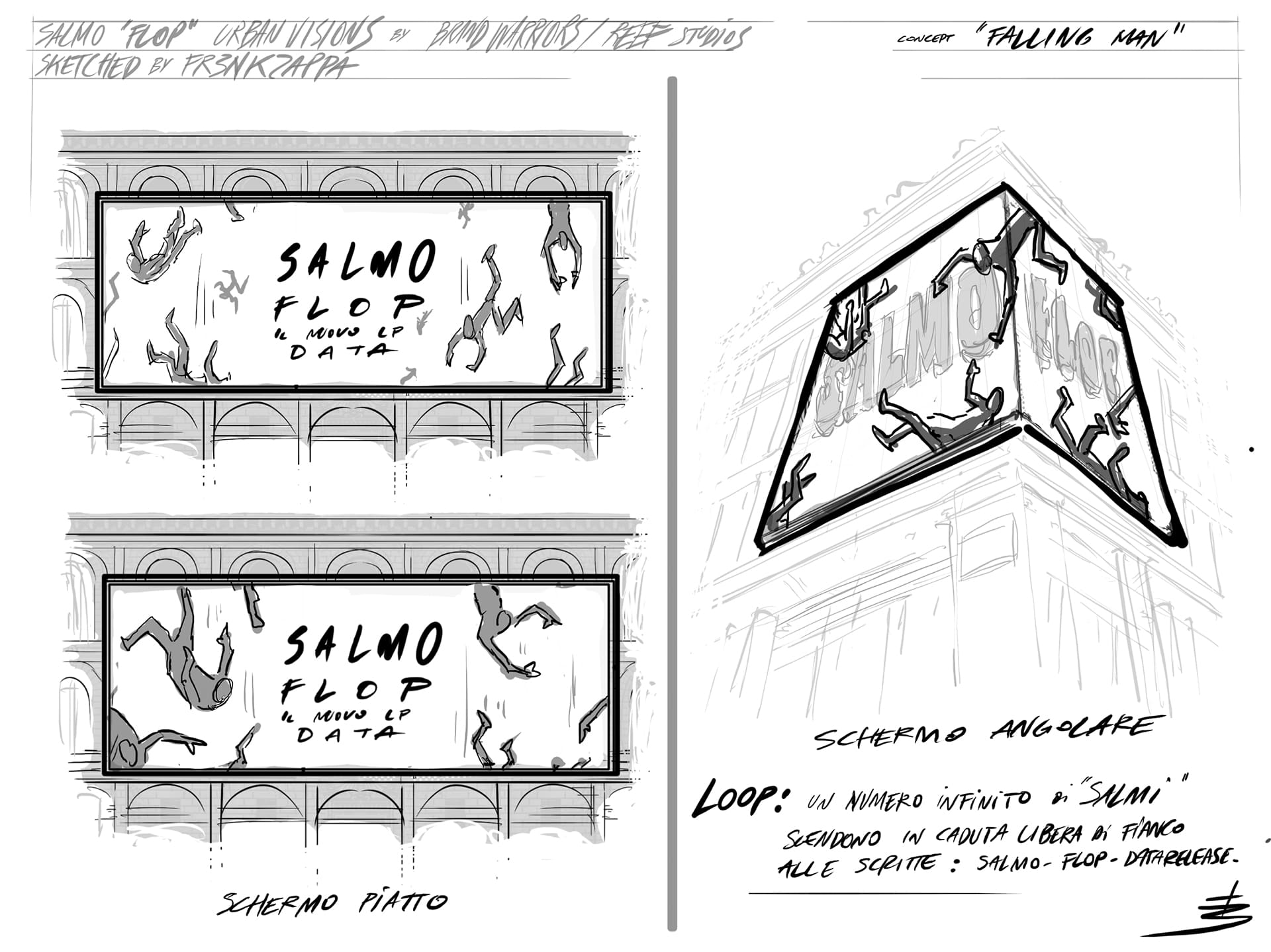 flop uv sketch fallingman